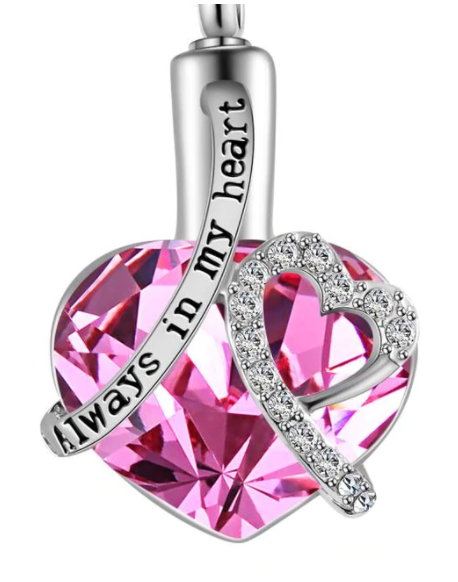 Pendentif Always in my Heart cendre - Urne Cinéraire Lambert
