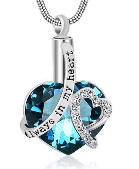 Pendentif Always in my Heart cendre - Urne Cinéraire Lambert