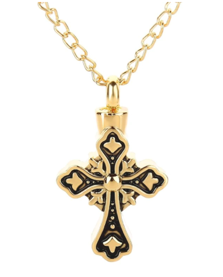 Pendentif reliquaire Croix cendre - Urne Cinéraire Lambert