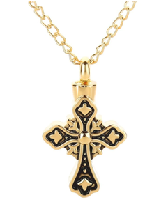 Pendentif reliquaire Croix cendre - Urne Cinéraire Lambert