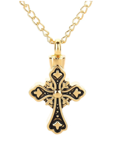 Pendentif reliquaire Croix cendre - Urne Cinéraire Lambert
