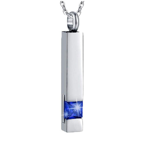 Pendentif pour cendre avec pierre de naissance cendre - Urne Cinéraire Lambert