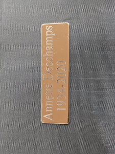 Plaque commémorative pour urne funéraire cendre - Urne Cinéraire Lambert