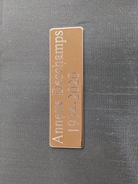 Plaque commémorative pour urne funéraire cendre - Urne Cinéraire Lambert