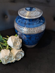 Urne funéraire Bleu et argent