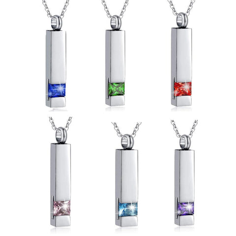 Pendentif pour cendre avec pierre de naissance cendre - Urne Cinéraire Lambert