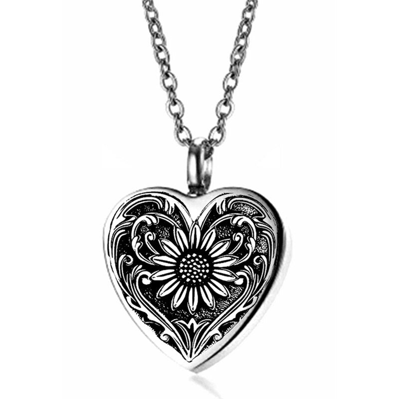 Pendentif Tournesol cendre - Urne Cinéraire Lambert