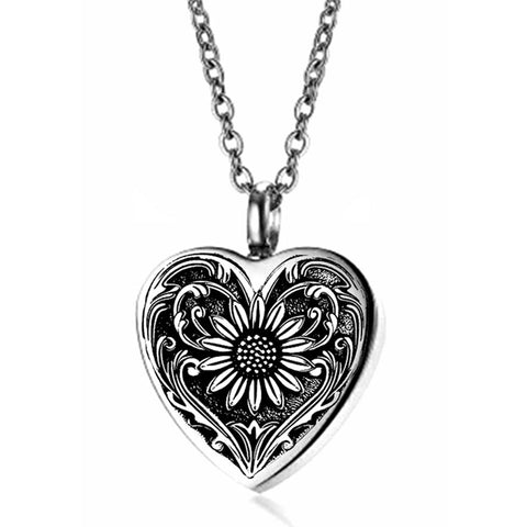 Pendentif Tournesol cendre - Urne Cinéraire Lambert
