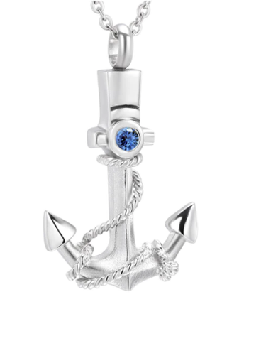 Pendentif Ancre à bateau cendre - Urne Cinéraire Lambert