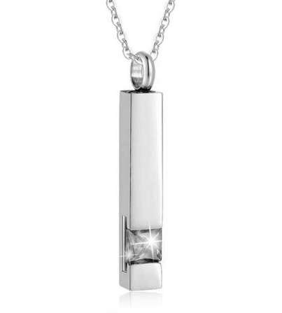 Pendentif pour cendre avec pierre de naissance cendre - Urne Cinéraire Lambert