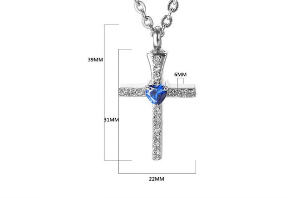 Pendentif croix cendre - Urne Cinéraire Lambert