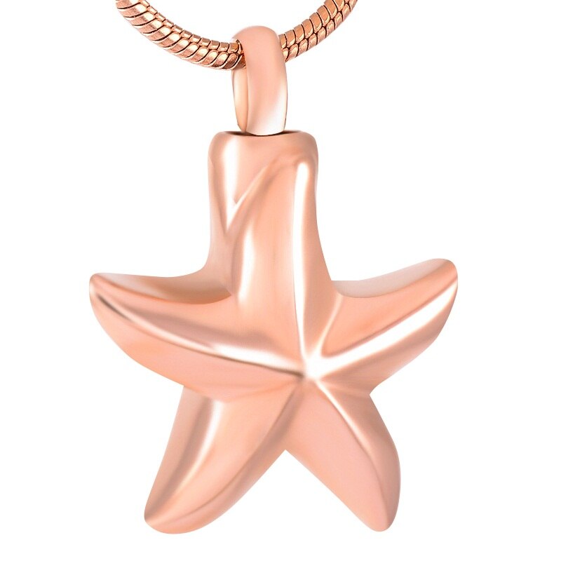 Pendentif en forme d'étoile de mer, en acier inoxydable cendre - Urne Cinéraire Lambert