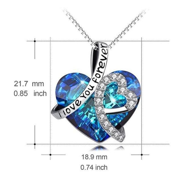 Collier avec pendentif cœur «I Love You Forever» cendre - Urne Cinéraire Lambert