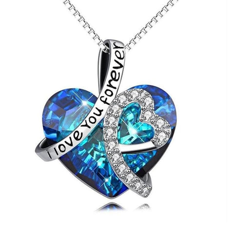 Collier avec pendentif cœur «I Love You Forever» cendre - Urne Cinéraire Lambert