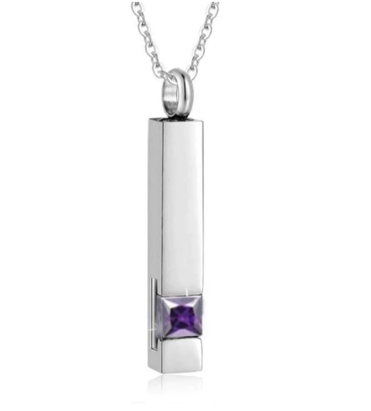 Pendentif pour cendre avec pierre de naissance cendre - Urne Cinéraire Lambert