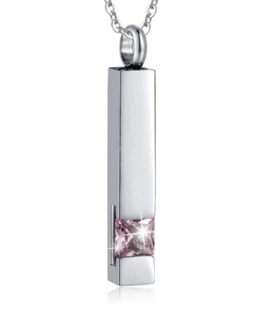 Pendentif pour cendre avec pierre de naissance cendre - Urne Cinéraire Lambert
