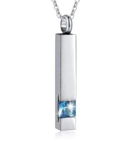 Pendentif pour cendre avec pierre de naissance cendre - Urne Cinéraire Lambert