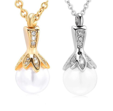 Pendentif avec Perle cendre - Urne Cinéraire Lambert