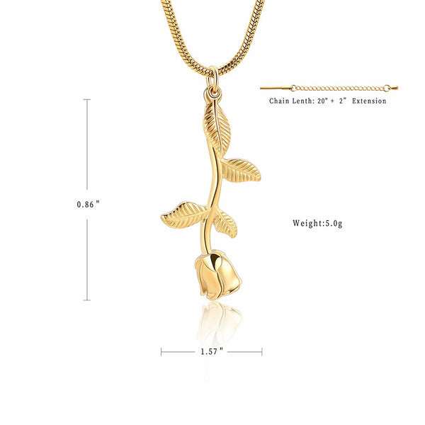 Pendentif en forme de rose pour cendre cendre - Urne Cinéraire Lambert